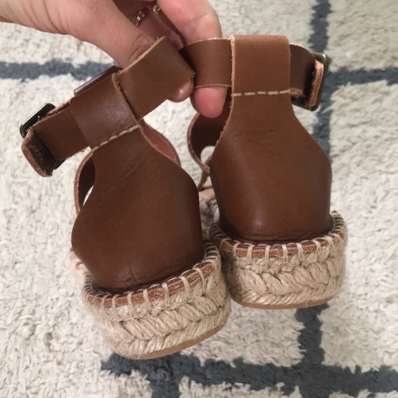 Soludos espadrille platform sandal tan leather size 7 - Picture 4 of 7